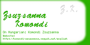 zsuzsanna komondi business card